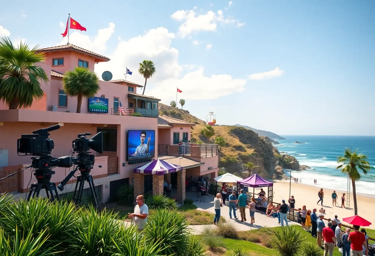 California film set with various production styles