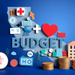 Conceptual image illustrating California Medicaid budget issues