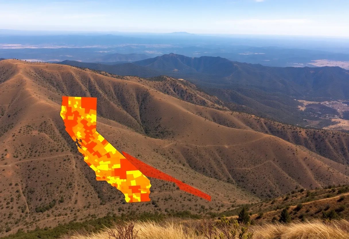 California wildfire hazard map showcasing high-risk areas.