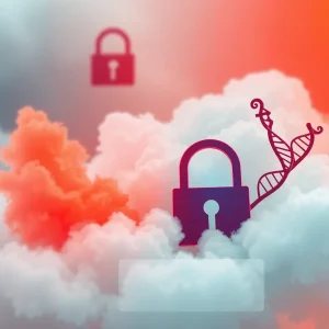 Illustration representing data privacy and uncertainty in genetic testing.