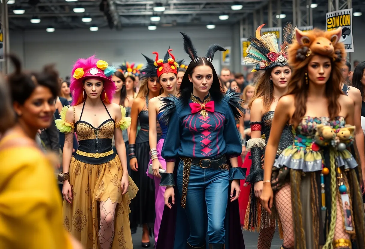 Runway scene from Her Universe Fashion Show 2025 at Comic-Con.