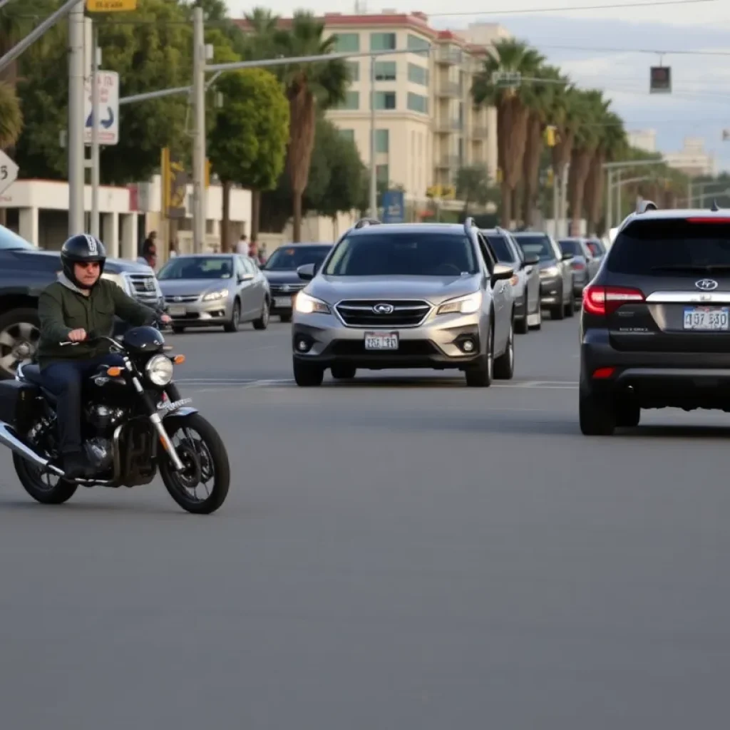 Scene of a hit-and-run accident in Mission Valley