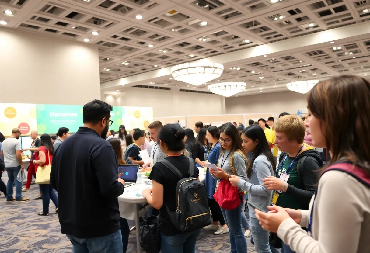 Participants at the San Diego Schools showcase during ASU + GSV Summit 2023