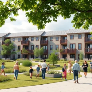 Conceptual design of affordable housing in San Diego
