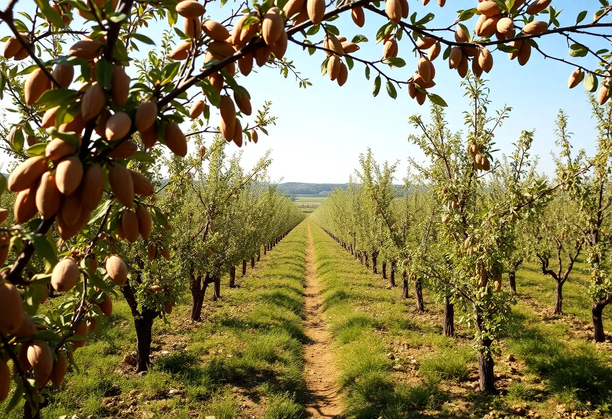 Almond trees in California being impacted by tariffs