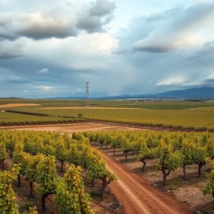 Almond orchards in California amidst trade war uncertainty