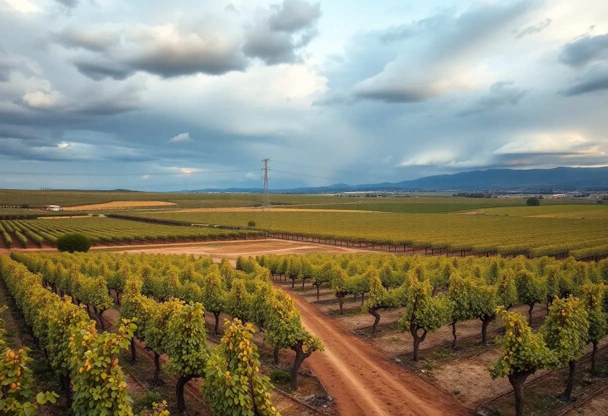Almond orchards in California amidst trade war uncertainty