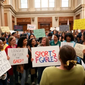 Debate at California State Capitol on transgender athlete rights