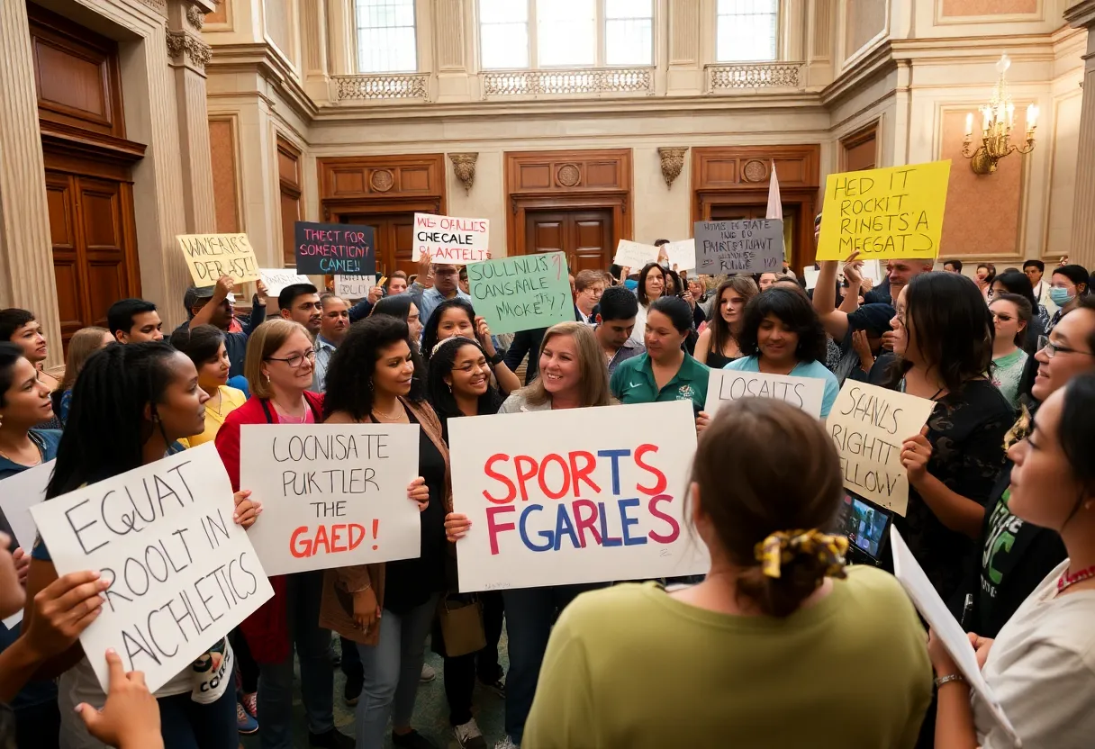 Debate at California State Capitol on transgender athlete rights