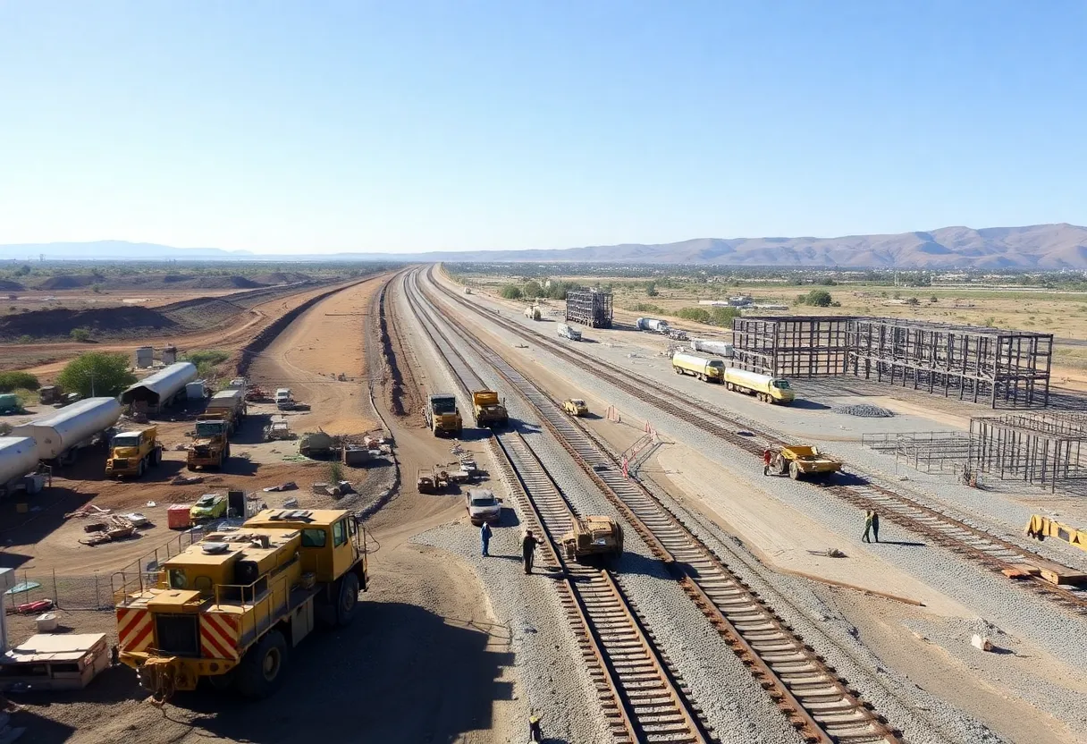 Construction site for the California High-Speed Rail project