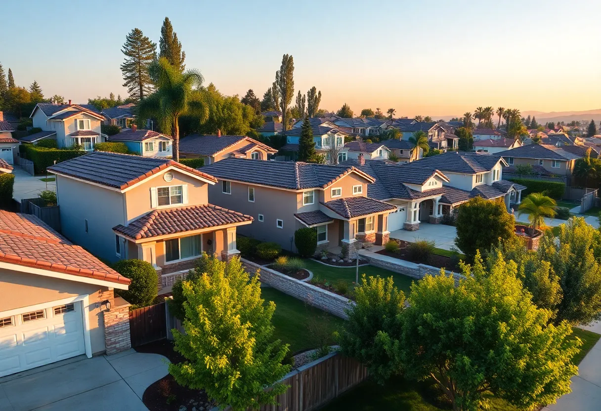 A scenic view of California homes representing the housing market in 2024