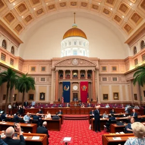 California state capitol building surrounded by legislative activities