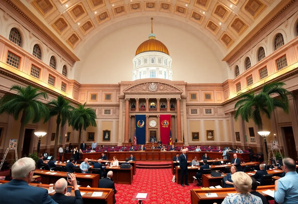 California state capitol building surrounded by legislative activities