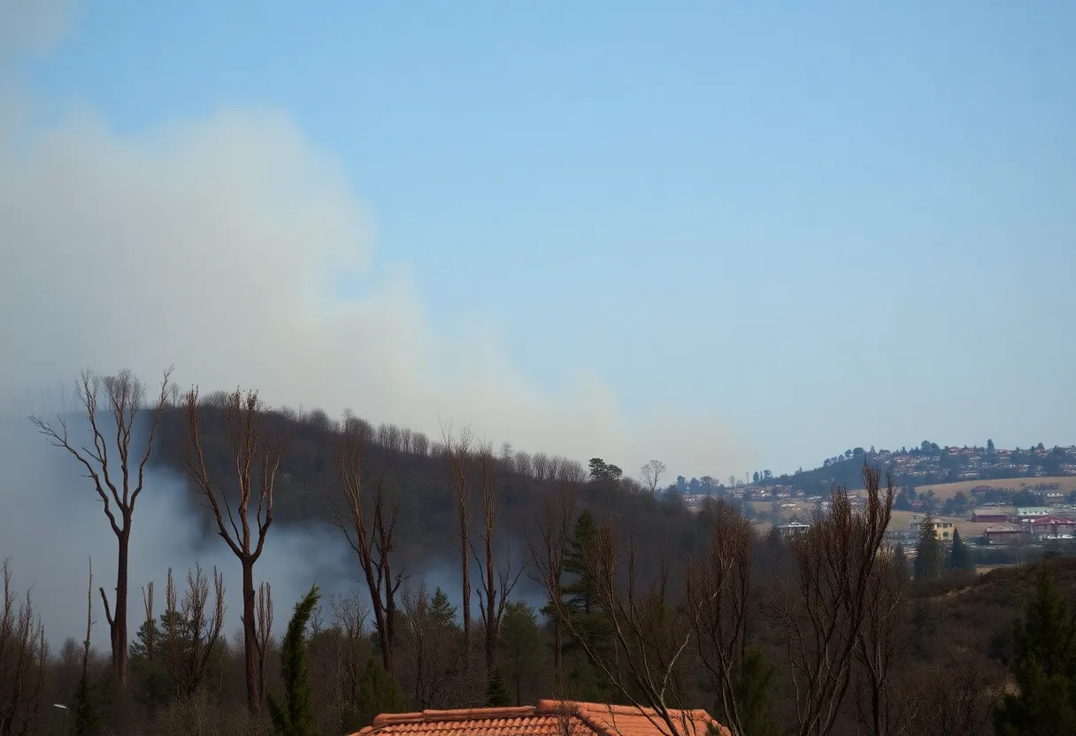 Wildfire damage in California affecting homes