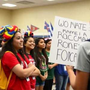 Students at Clairemont High School discussing mascot renaming