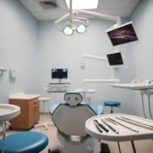 Dental clinic tools and anesthesia equipment