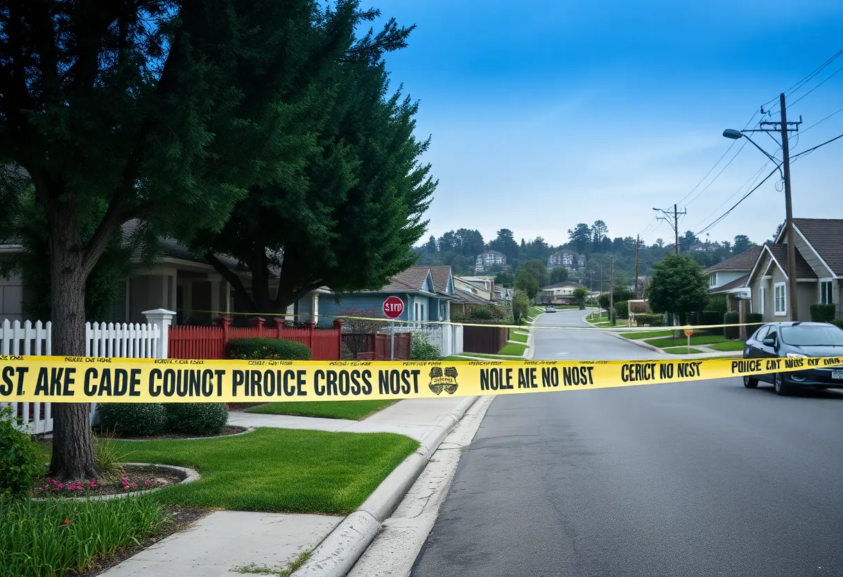 Police investigation in a residential area of Grass Valley
