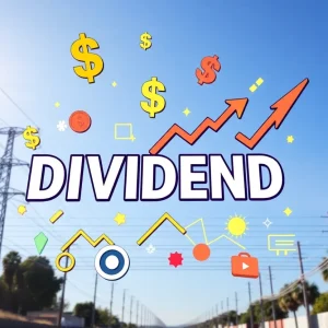 Graphic of dividends with financial symbols in Southern California