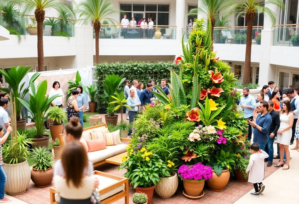 Vibrant garden display at the Southern California Spring Garden Show