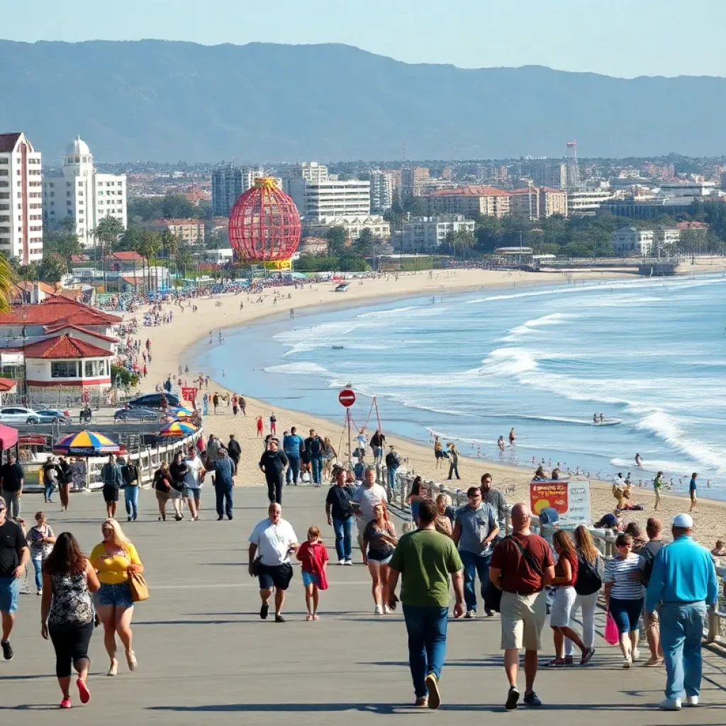 Tourists enjoying San Diego's beaches and surroundings