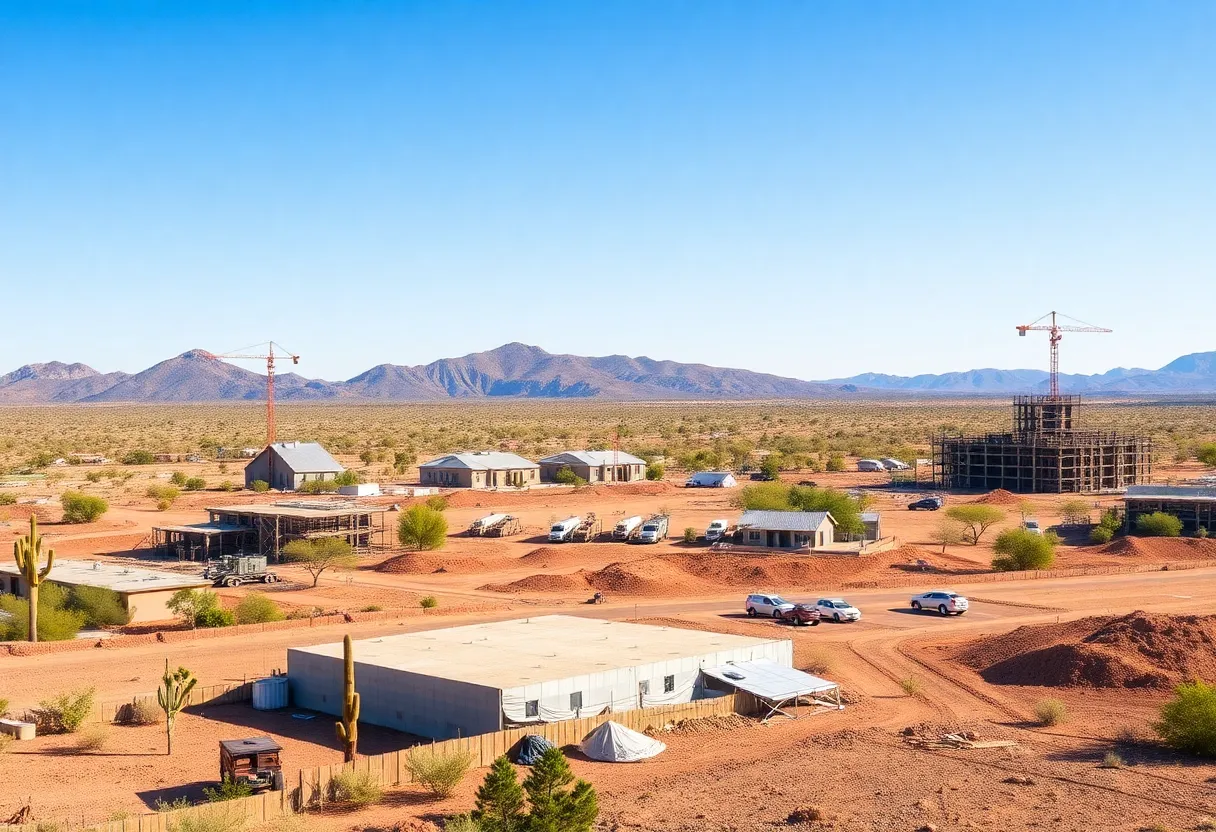 Construction site in Arizona representing economic development initiatives