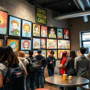 Art showcase by Patrick Ballesteros at Comic-Con