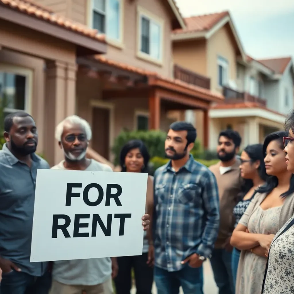 Individuals searching for affordable housing in California