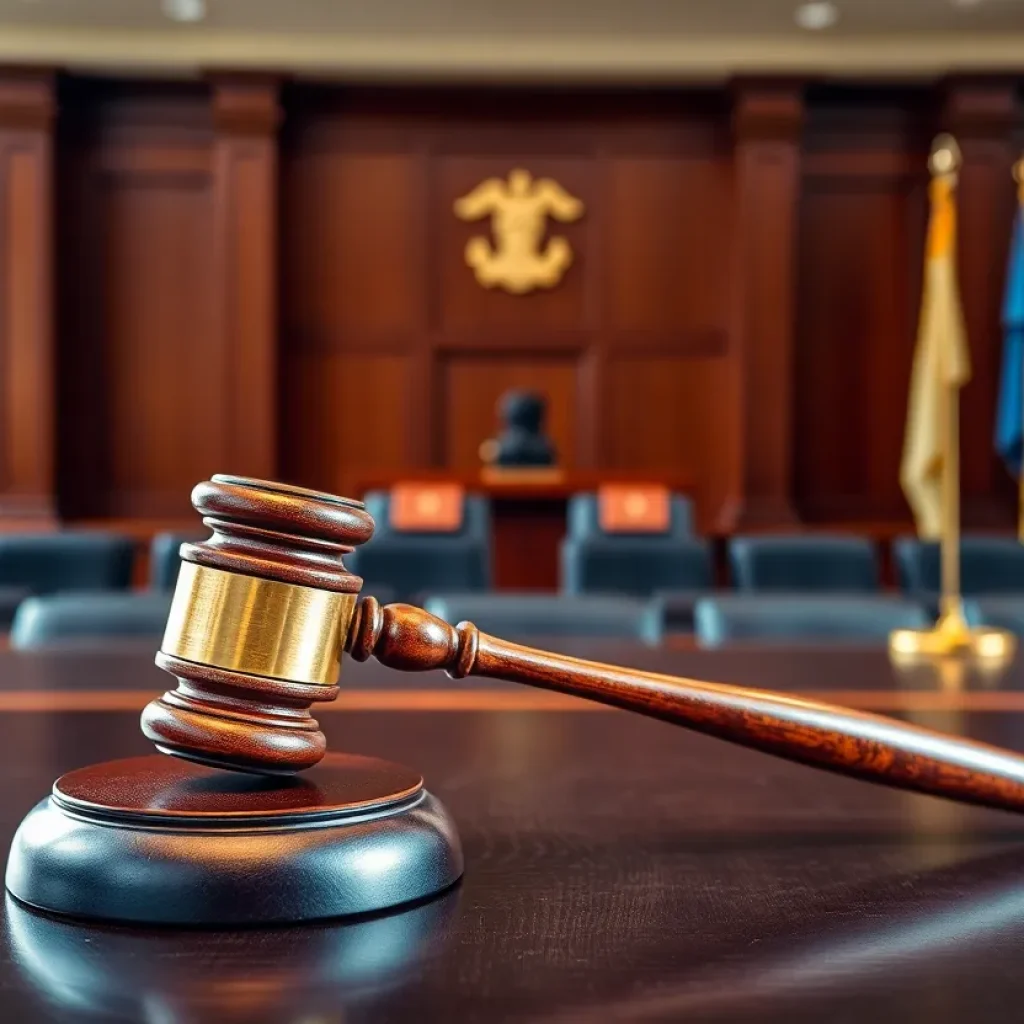 Courtroom setting symbolizing the California bar exam