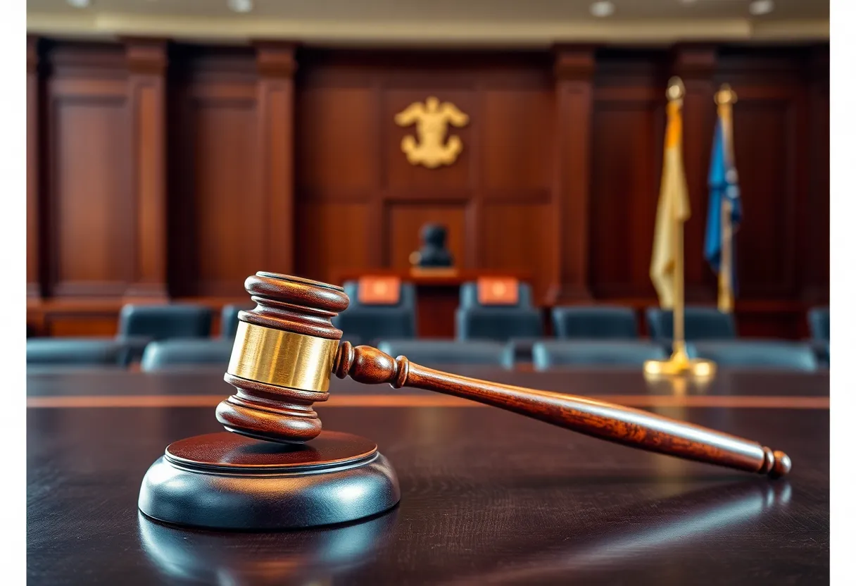 Courtroom setting symbolizing the California bar exam