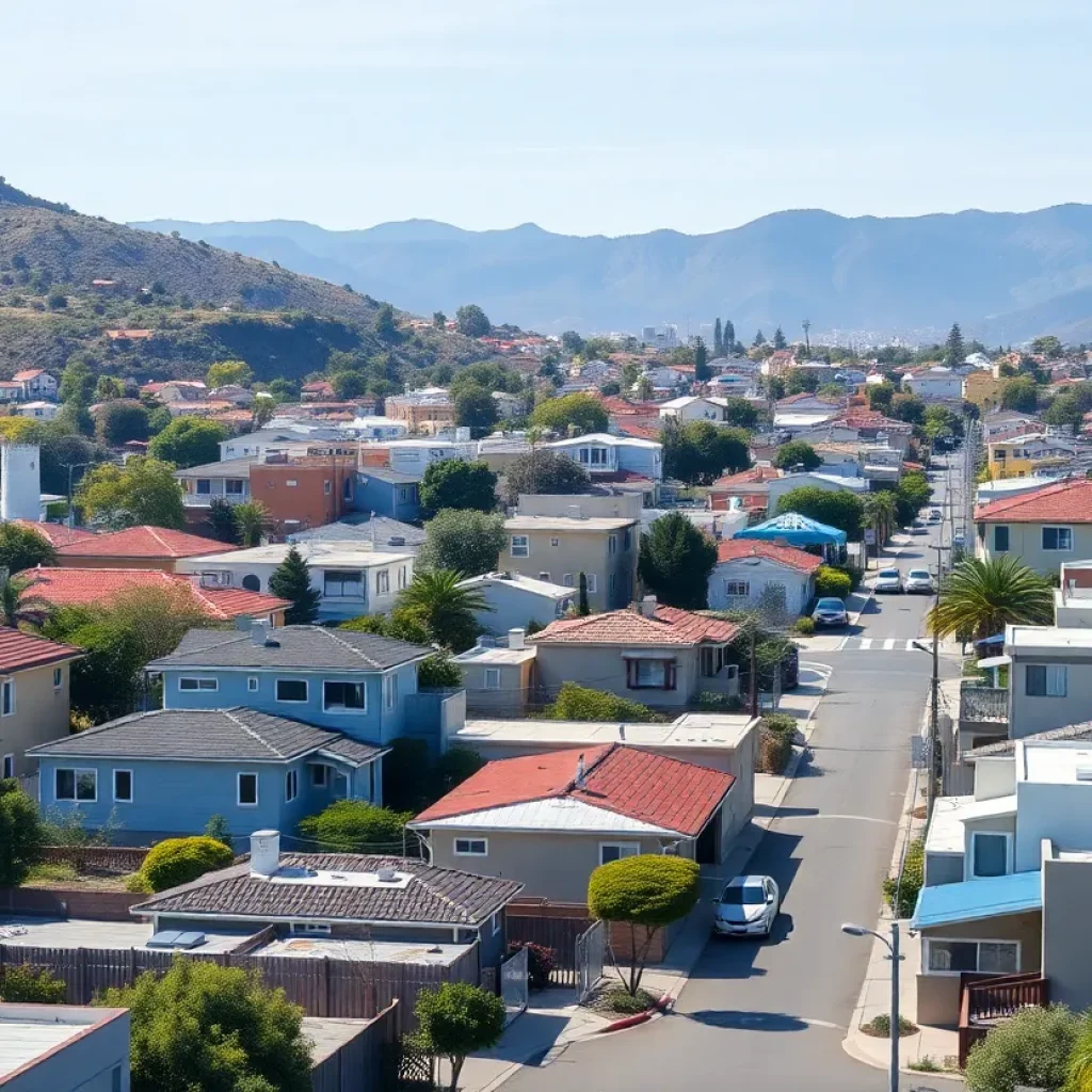 Vibrant California landscape with urban development