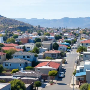 Vibrant California landscape with urban development