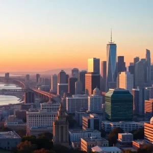California skyline representing economic growth