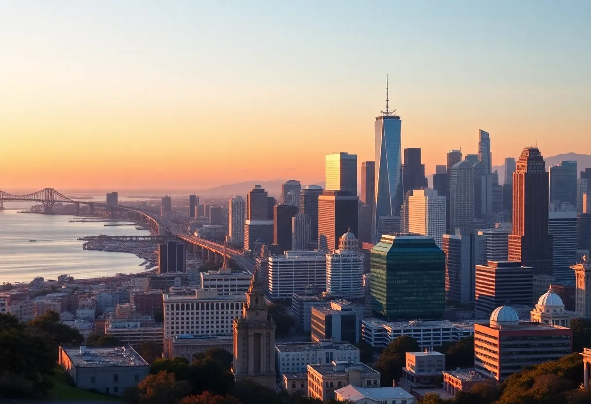 California skyline representing economic growth