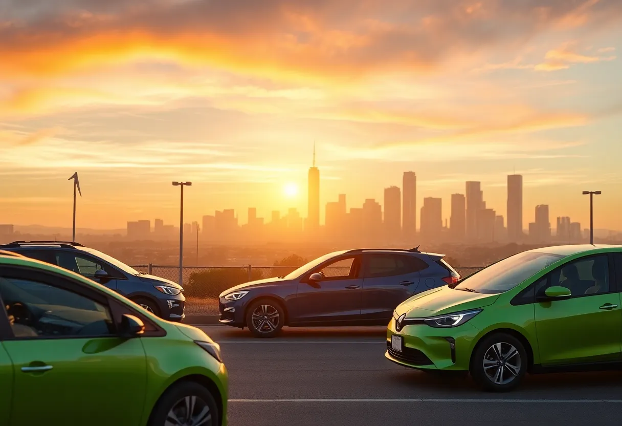 Electric vehicles charging in California