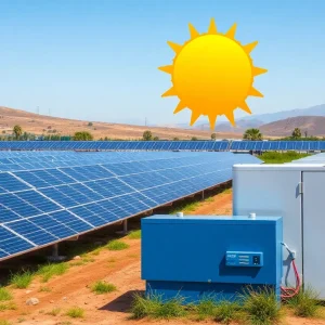 California energy landscape featuring solar and storage technology