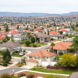 A neighborhood in California represents the impact of rising insurance rates.