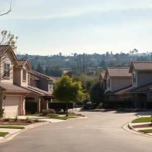 California neighborhood with signs of wildfire recovery