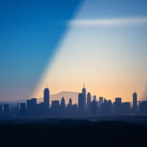 California skyline with tariff implications