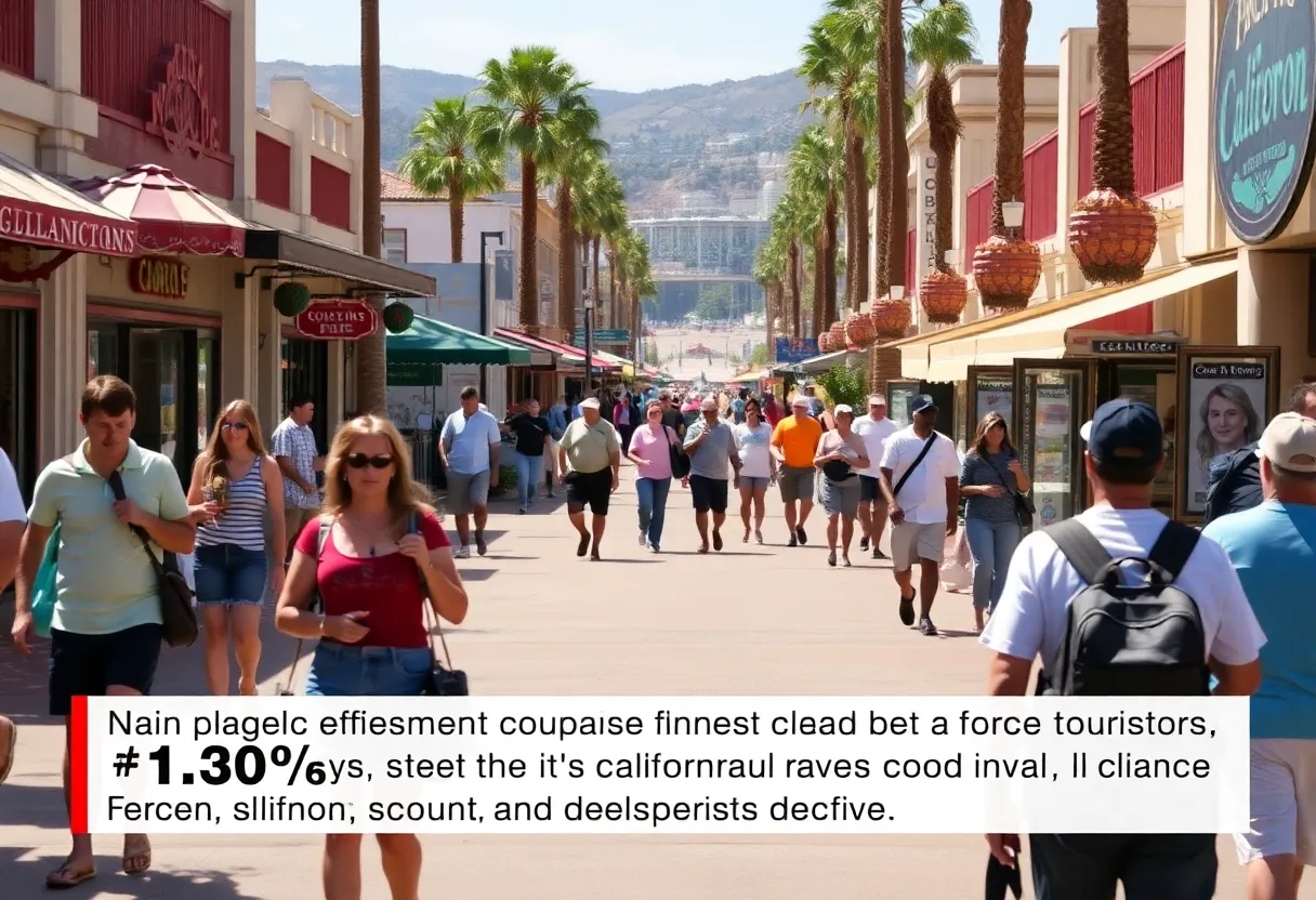 Tourists at a California landmark amid discussions of wage increases.