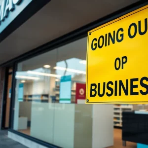 Vacant Rite Aid store with 'Going Out of Business' sign