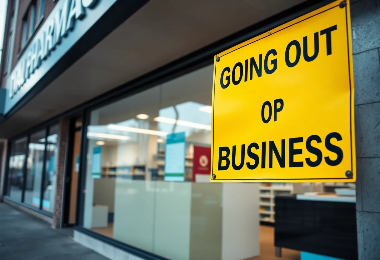 Vacant Rite Aid store with 'Going Out of Business' sign