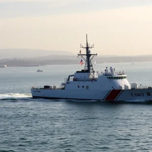 U.S. Coast Guard Cutter patrols San Diego Bay