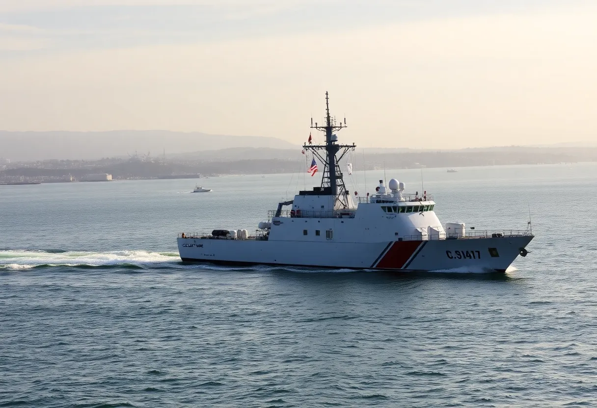 U.S. Coast Guard Cutter patrols San Diego Bay