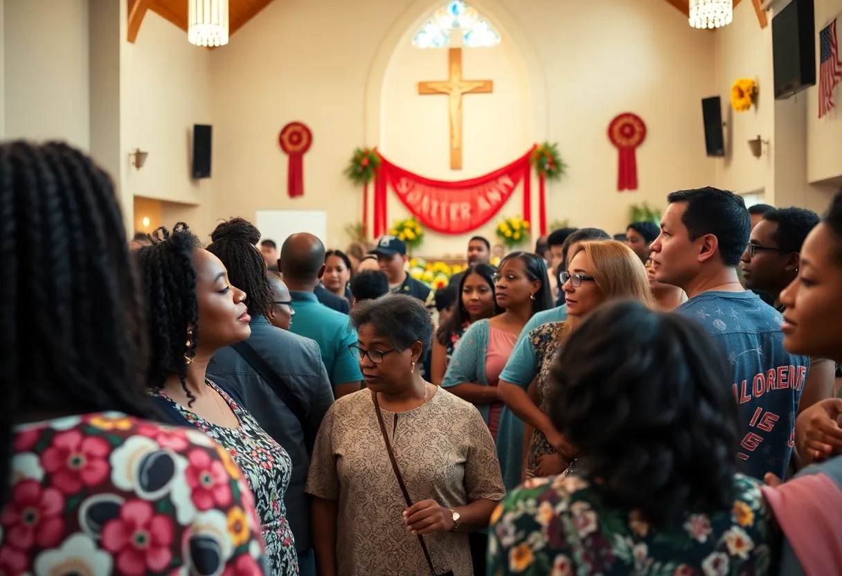 Group of people celebrating the appointment of a new bishop