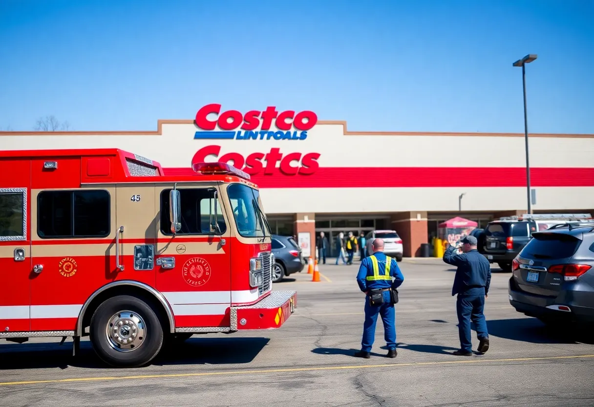 Firefighters responding to a gas leak at Costco in La Mesa