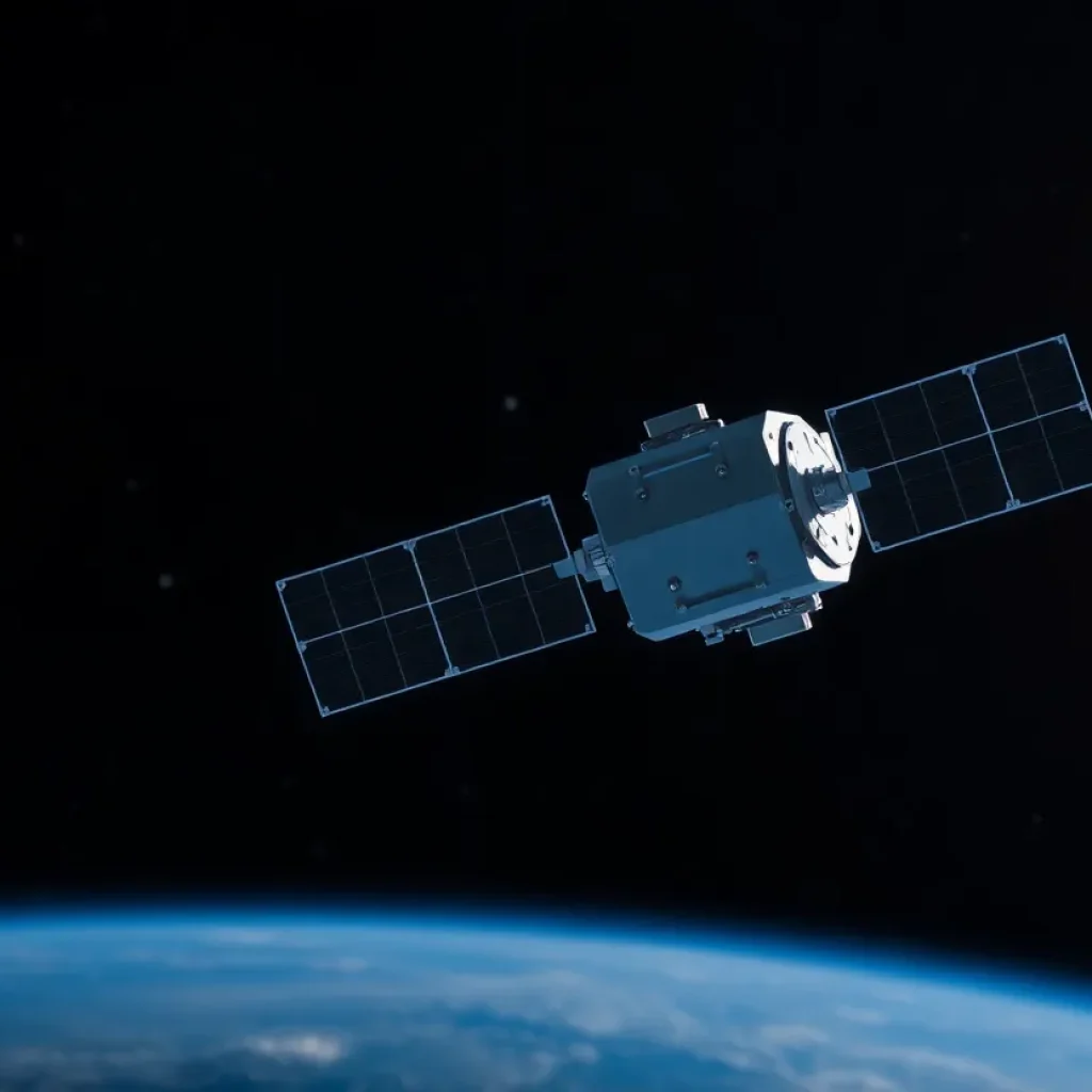 Satellite in orbit representing Eutelsat