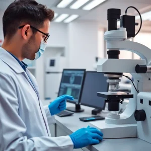Innovative blood testing device in a laboratory