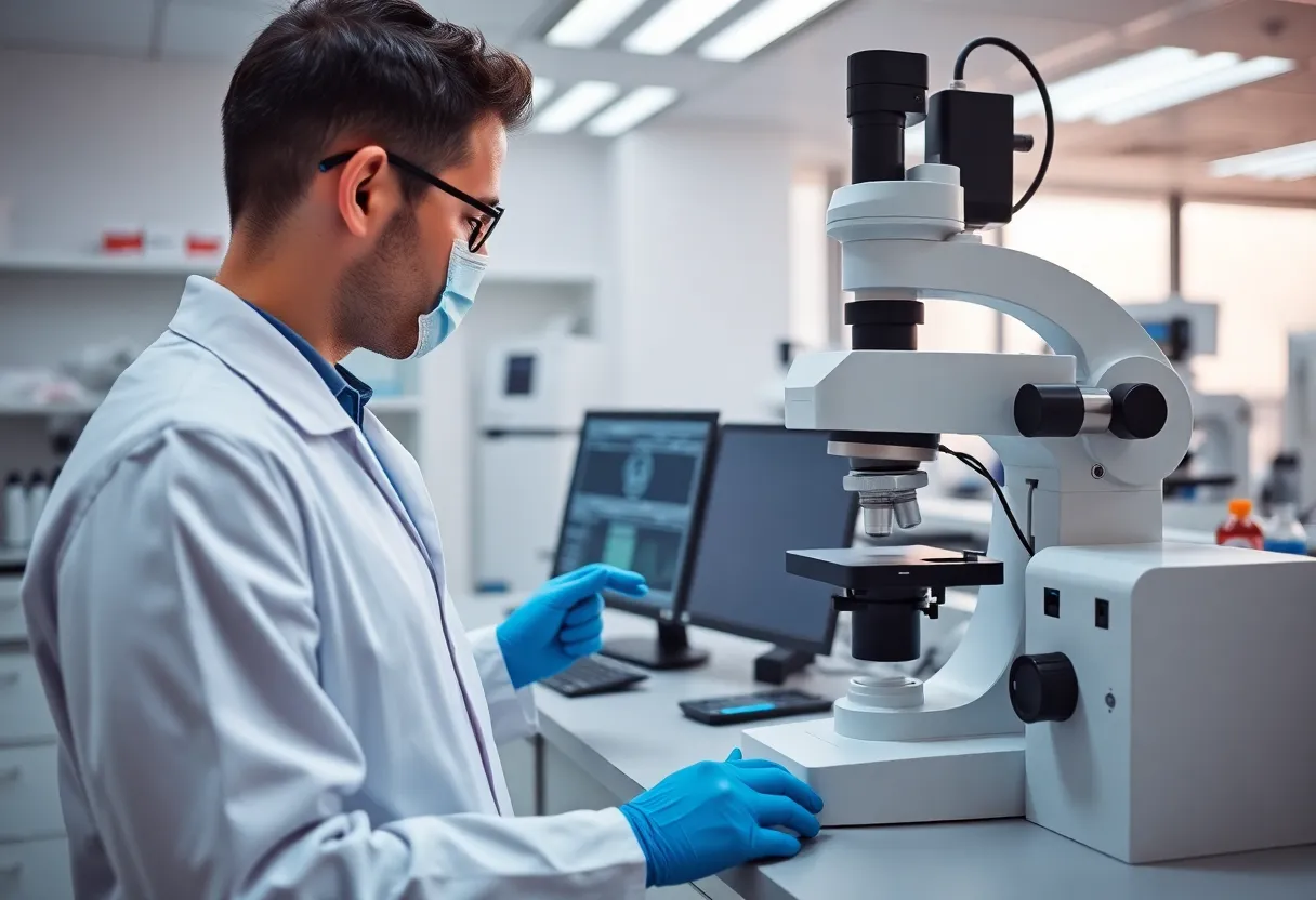 Innovative blood testing device in a laboratory