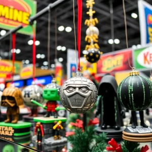 Display of exclusive Hallmark Keepsake Ornaments at Comic-Con