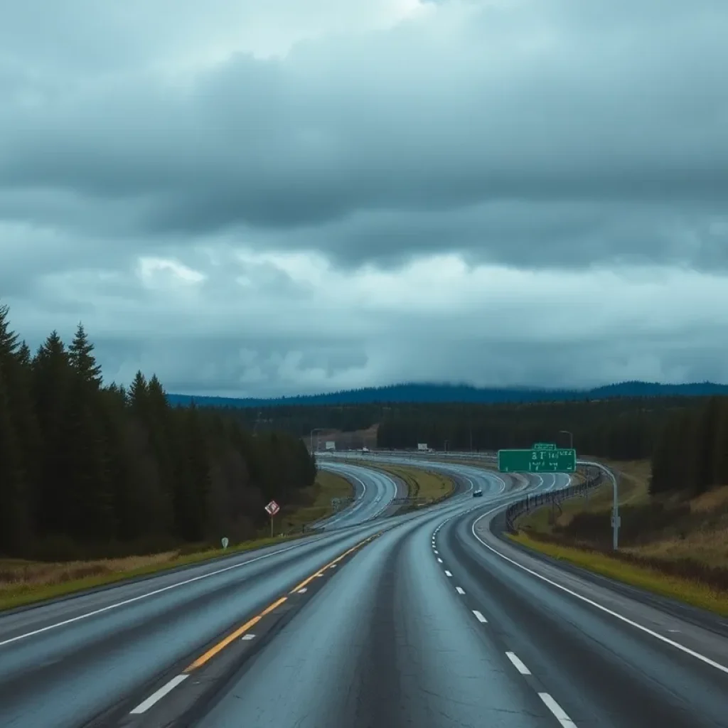 Scenic view of Interstate 5 in Oregon